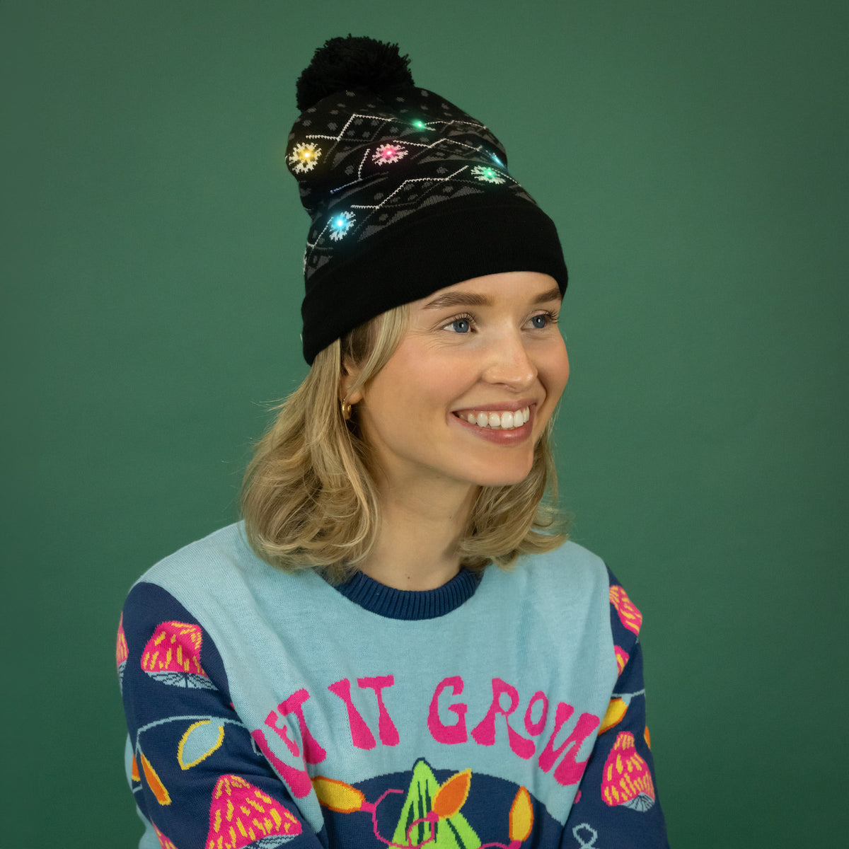 Nieuwjaar LED gebreide kerstmuts Beanie Light Up Illuminate warme muts voor kinderen volwassenen Nieuwjaar kerstversiering kopen vanaf een prijs van 4.17