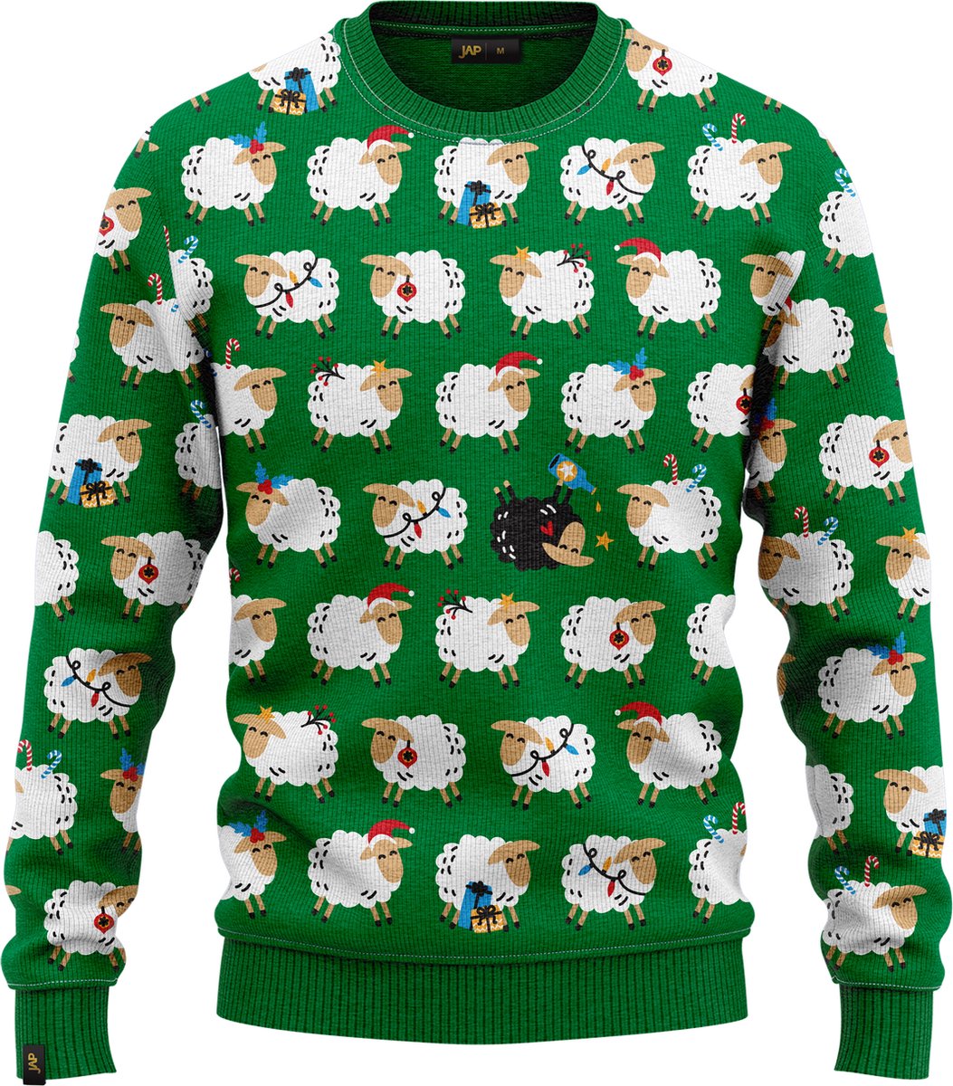 JAP Jongens Kersttrui - 't Zwarte schaap (Princess Diana) - Groen