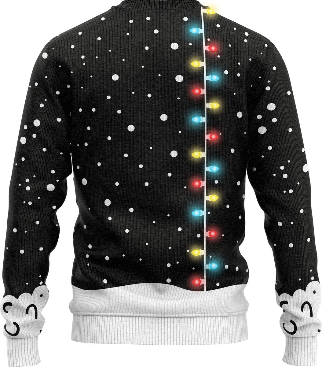 JAP Meisjes Kersttrui met lichtjes - Holly Jolly