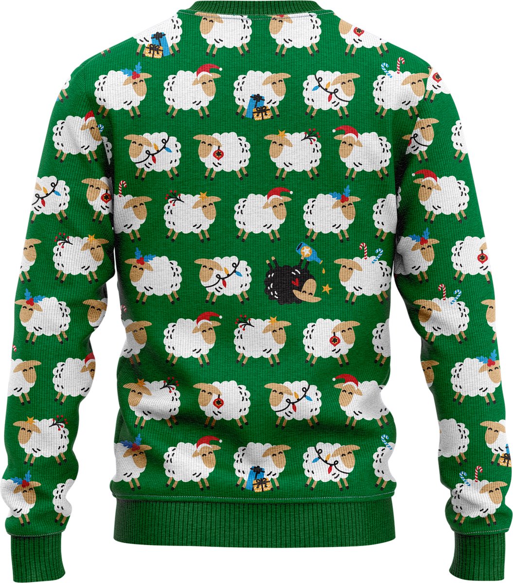 JAP Girls' Christmas Sweater - The Black Sheep (Princess Diana) - Green