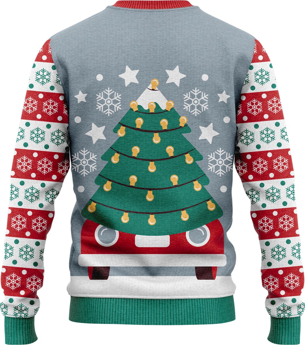 JAP Meisjes Kersttrui - Driving home for Christmas - Blauw