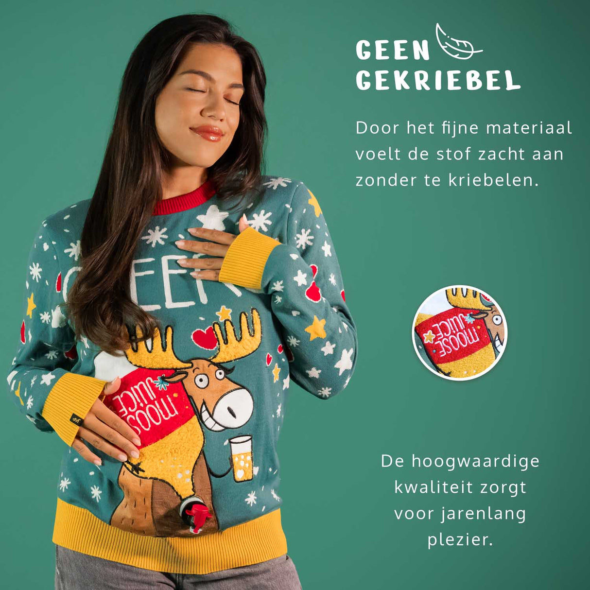 JAP Interaktiver Weihnachtspullover - CHEERS! Moose Juice