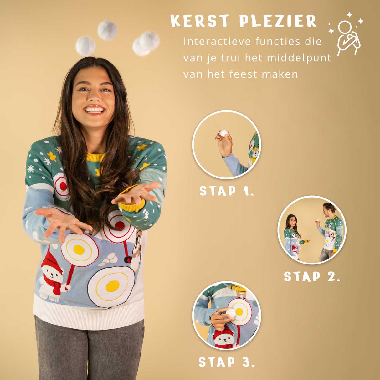 JAP Interaktiver Weihnachtspullover - Ball werfen