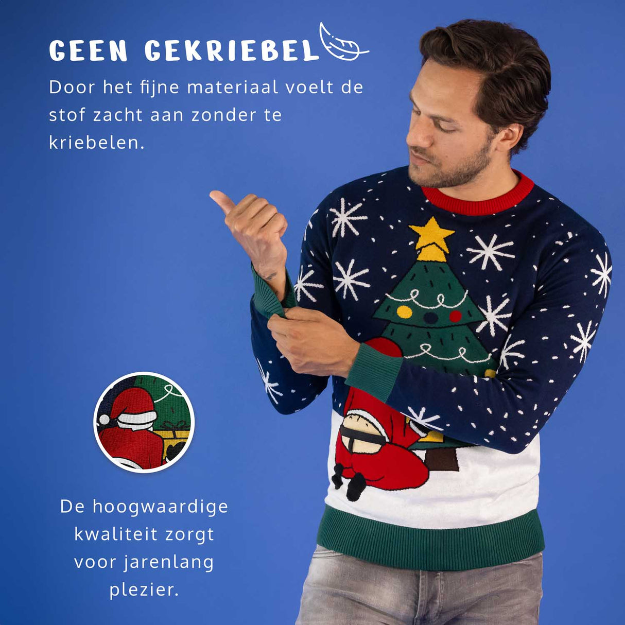 JAP Interaktiver Weihnachtspullover - Santastring