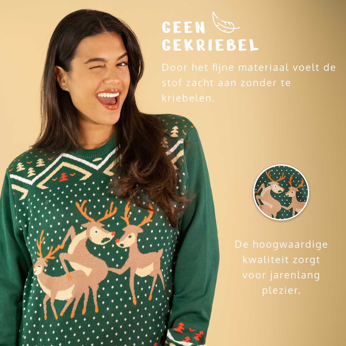 JAP Weihnachtspullover - Rentier Trio