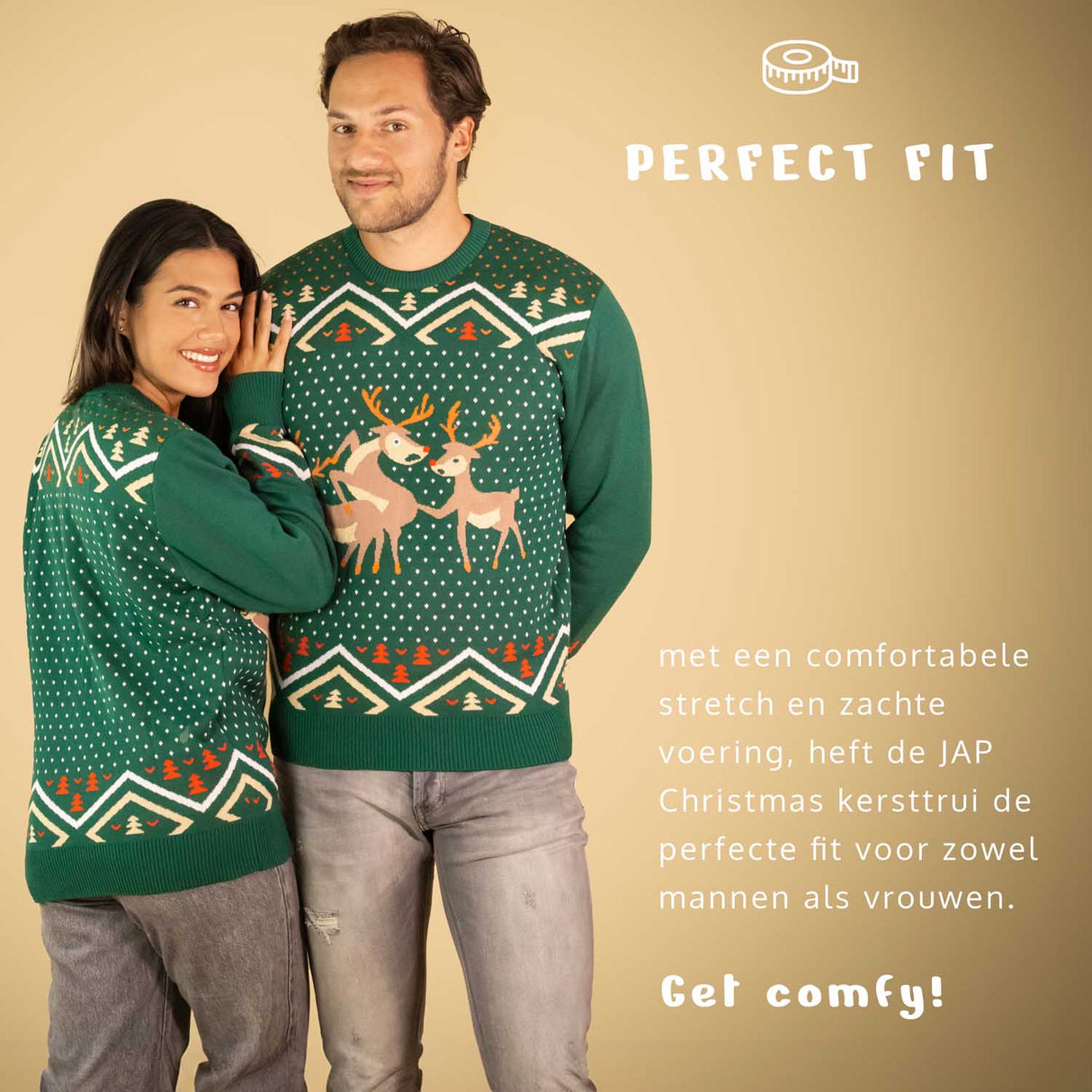 JAP Weihnachtspullover - Rentier Trio