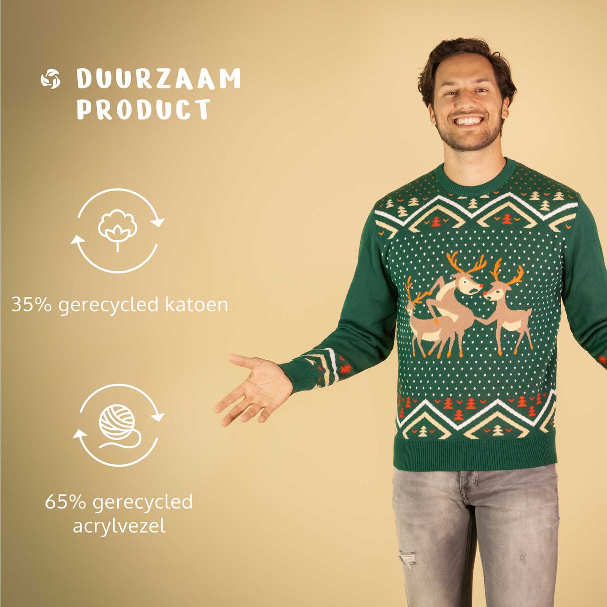 JAP Weihnachtspullover - Rentier Trio