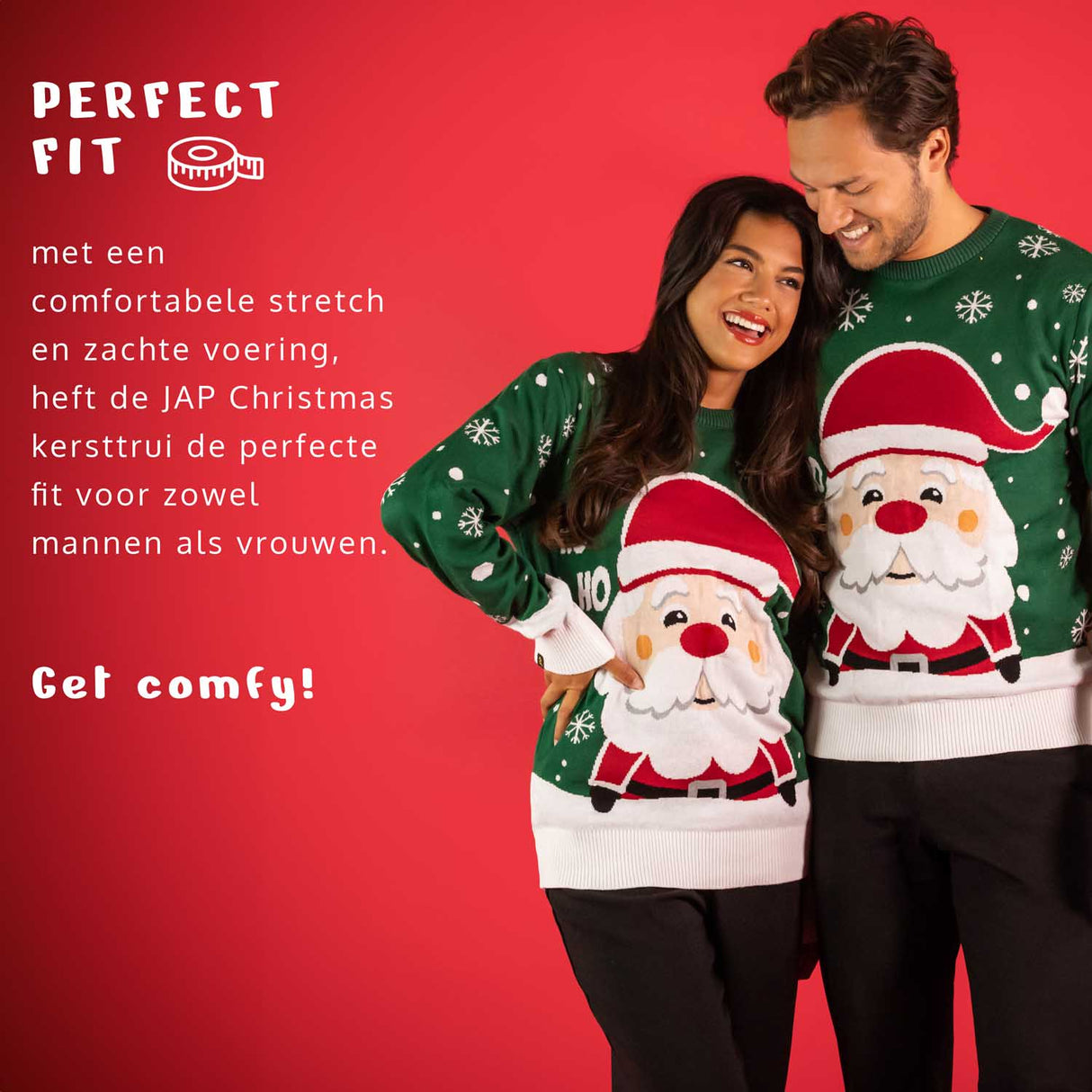 JAP Weihnachtspullover - Weihnachtsmann - Grün