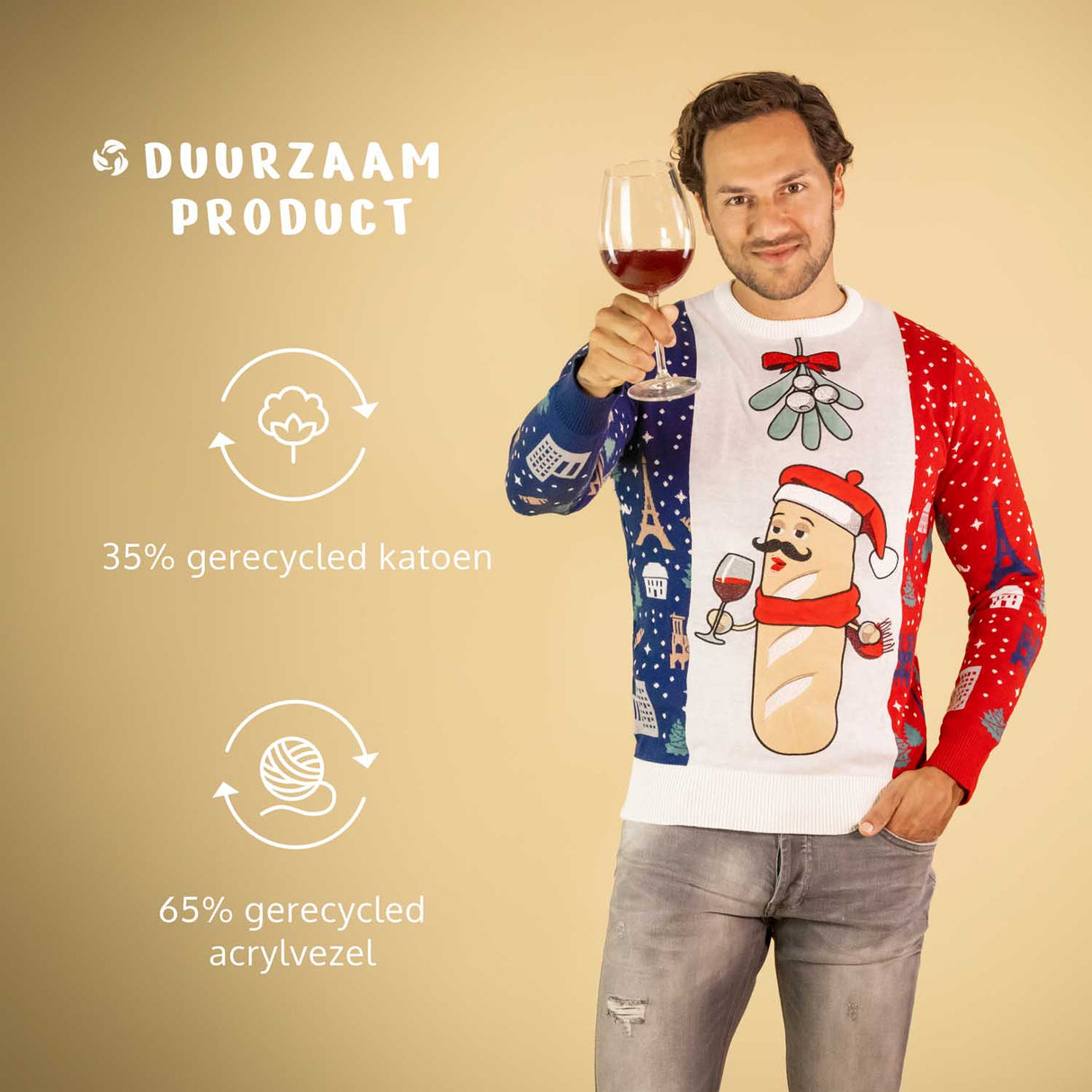 JAP Around the World Weihnachtspullover - Frankreich