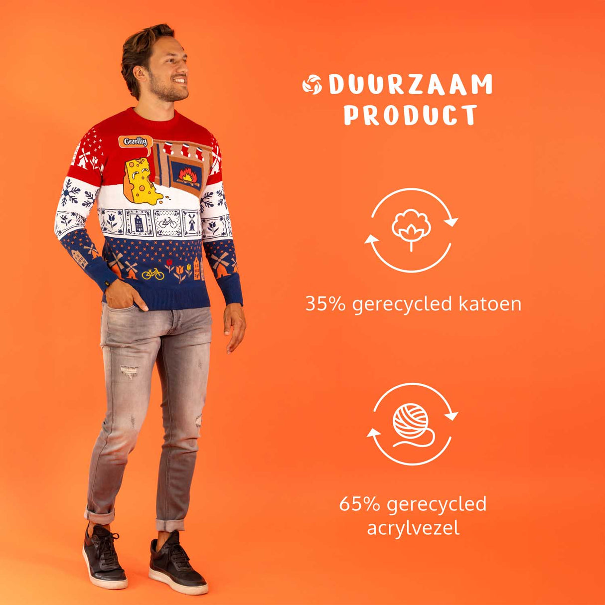 JAP Around the World Weihnachtspullover - Niederlande