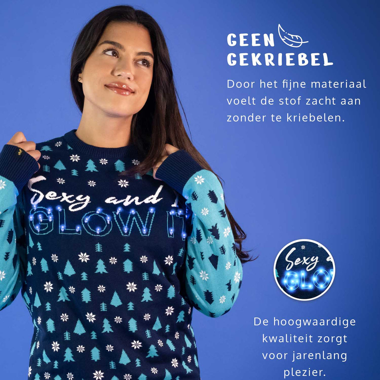 JAP Weihnachtspullover mit Lichtern - Sexy and I GLOW IT