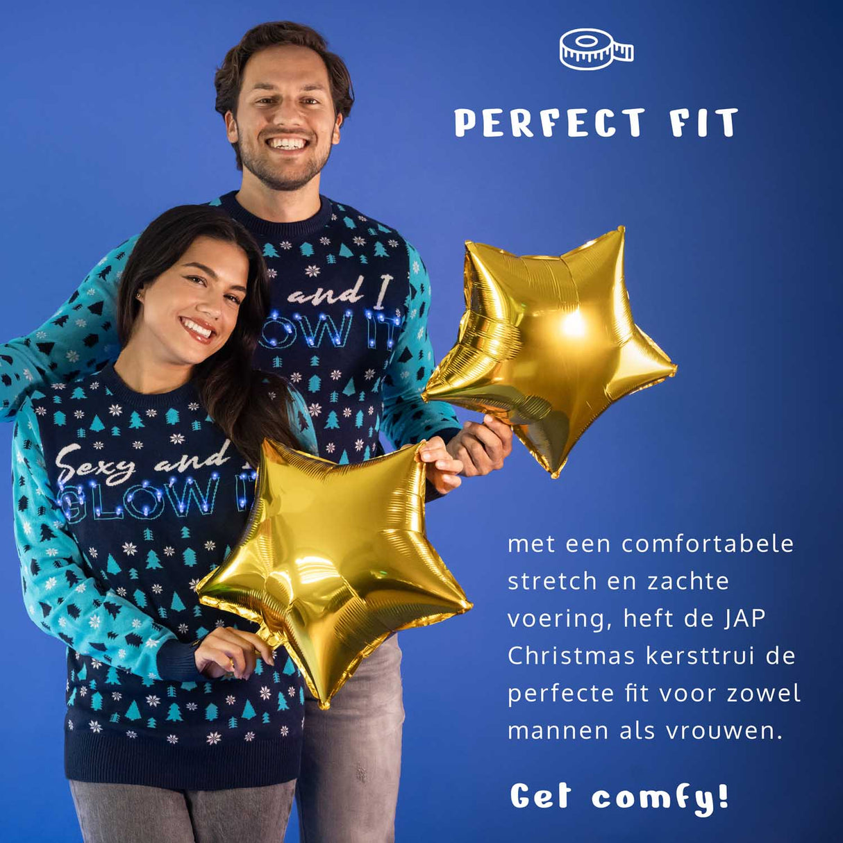 JAP Weihnachtspullover mit Lichtern - Sexy and I GLOW IT