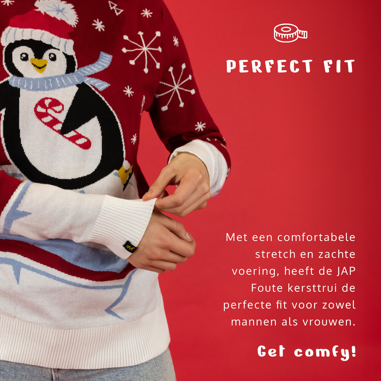 JAP Weihnachtspullover - Skateguïn - Rot