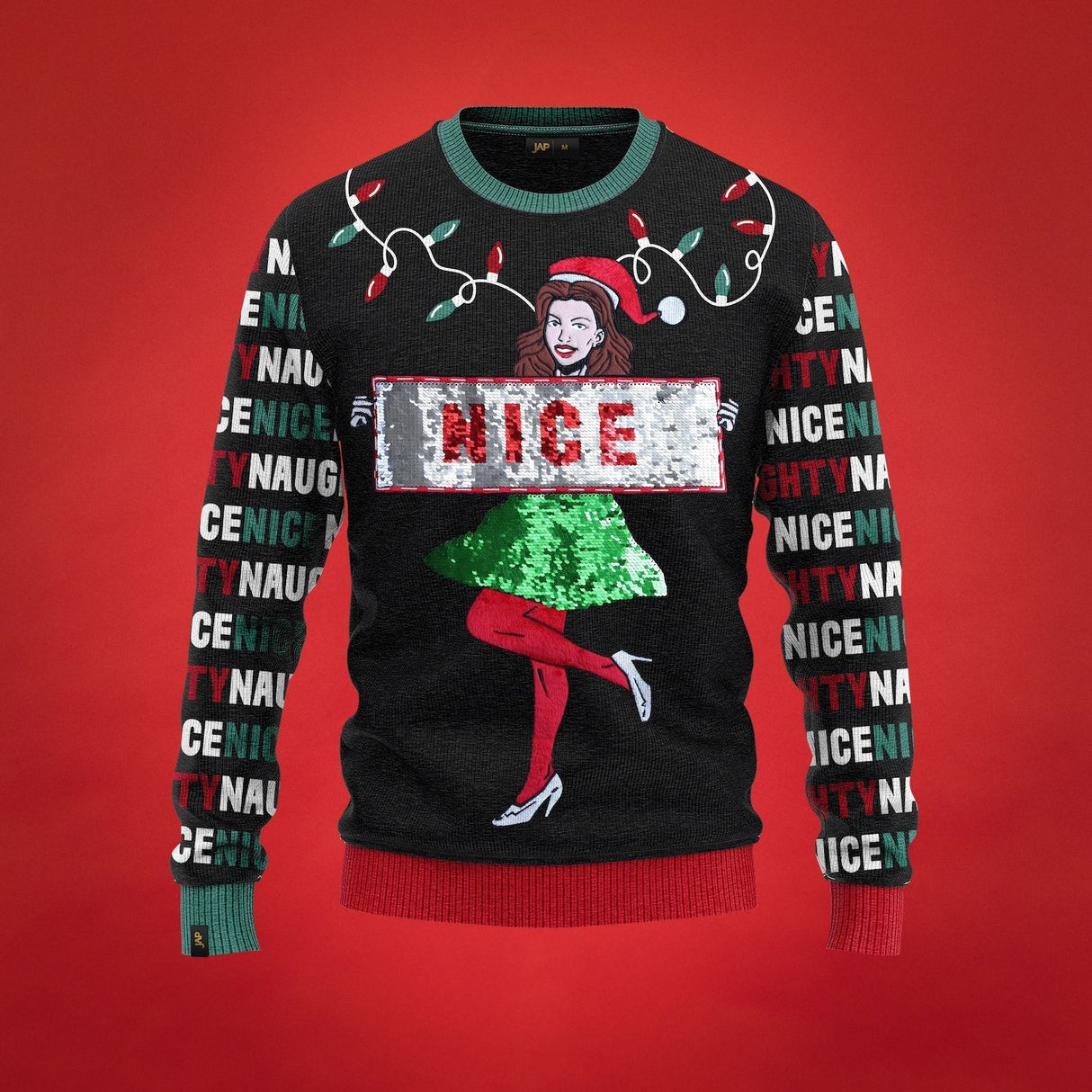 JAP Interaktiver Weihnachtspullover - Naughty/Nice