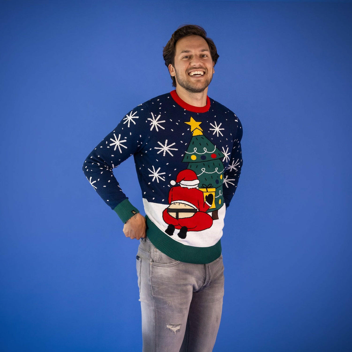 JAP Interaktiver Weihnachtspullover - Santastring