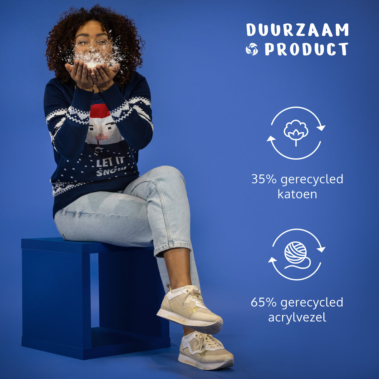 JAP Ugly Christmas Sweater - Santa let it snow