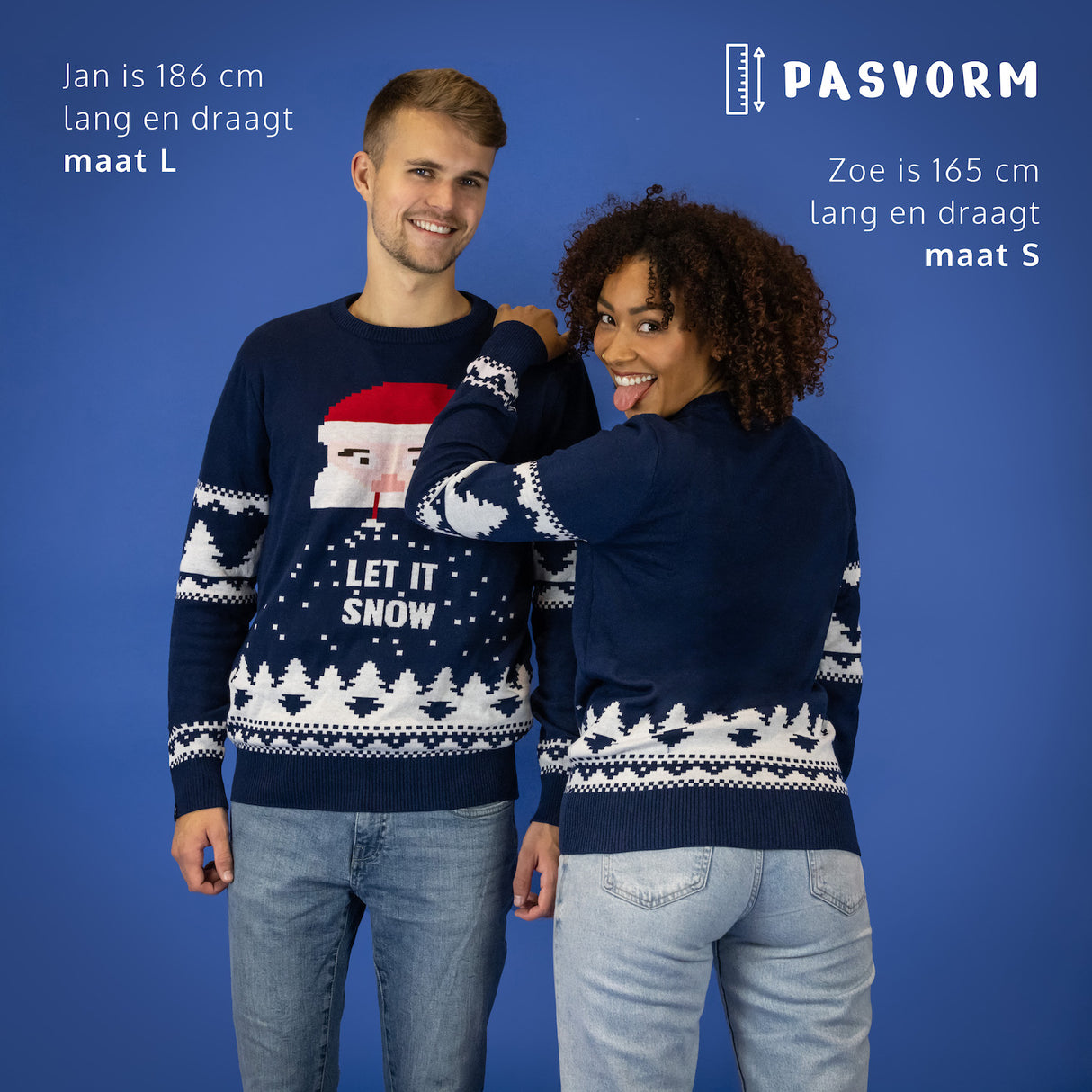 JAP Ugly Christmas Sweater - Santa let it snow