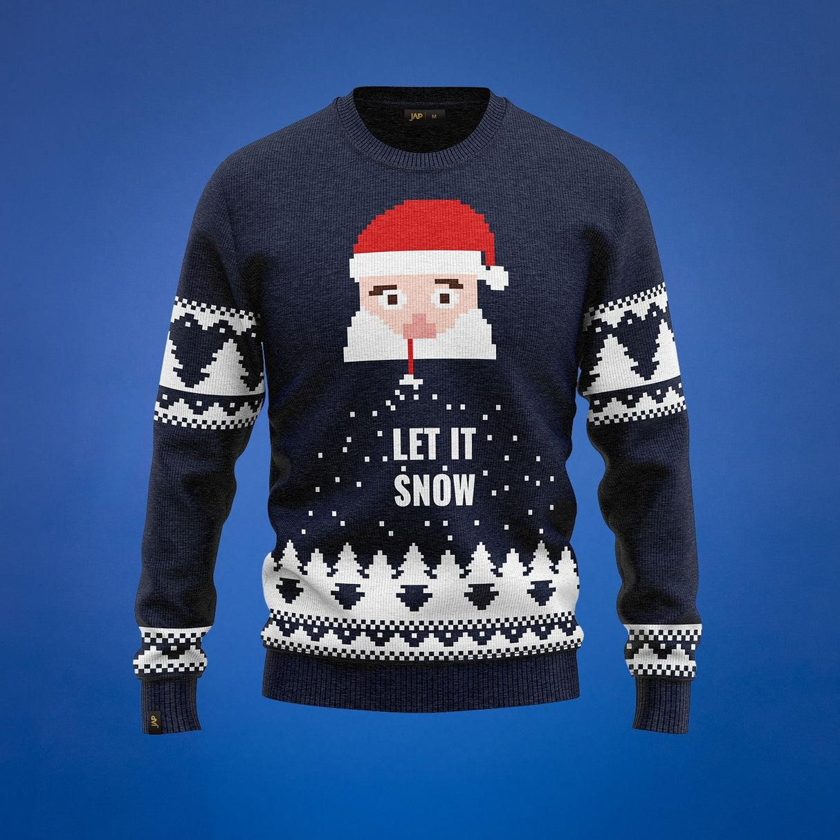 JAP Ugly Christmas Sweater - Santa let it snow