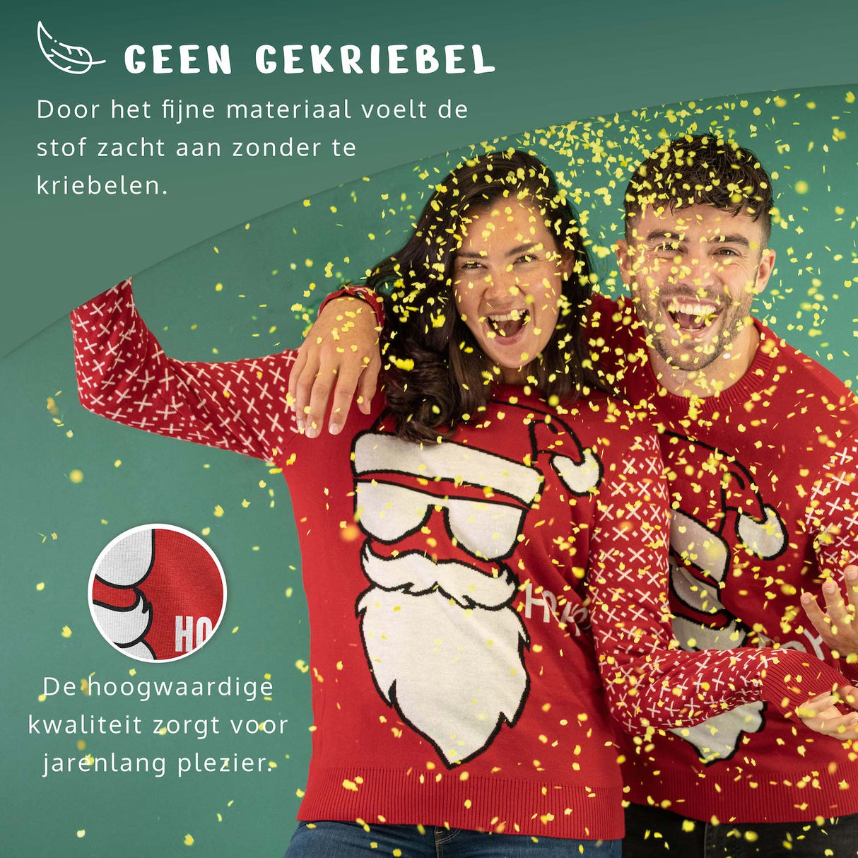 JAP Weihnachtspullover - Santa ho ho ho