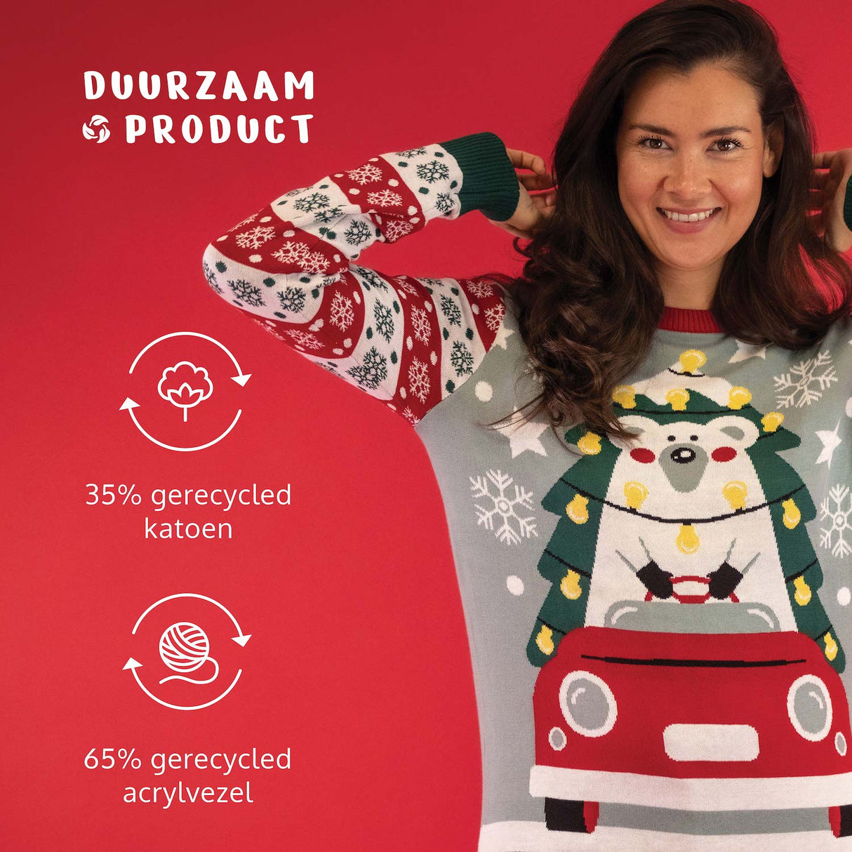 JAP Weihnachtspullover - Driving home for Christmas - Blau