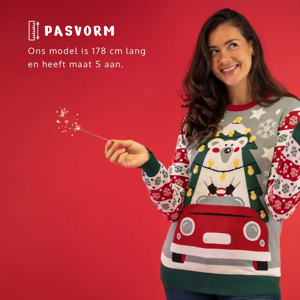 JAP Weihnachtspullover - Driving home for Christmas - Blau