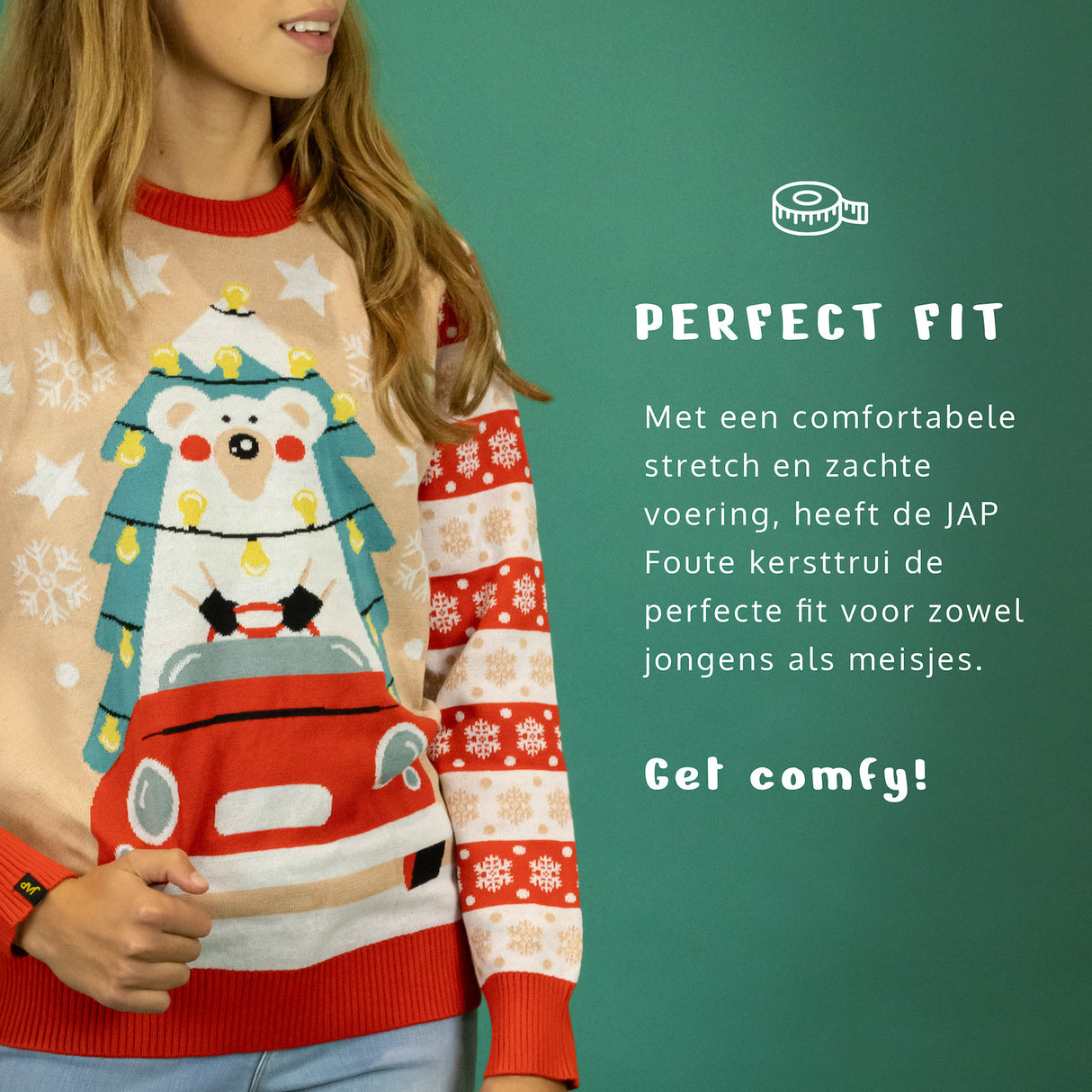 JAP Weihnachtspullover - Driving home for Christmas - Rosa