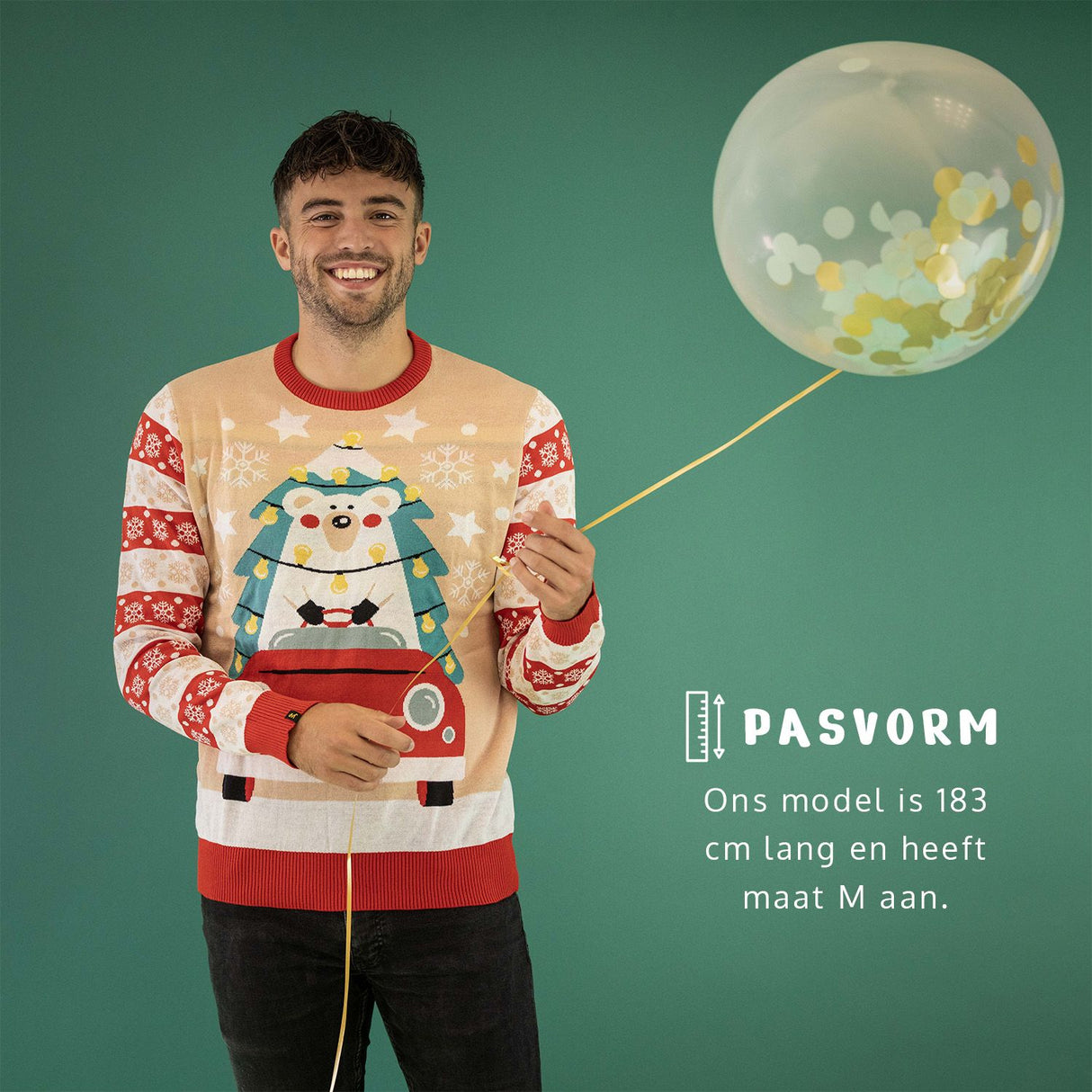 JAP Weihnachtspullover - Driving home for Christmas - Rosa