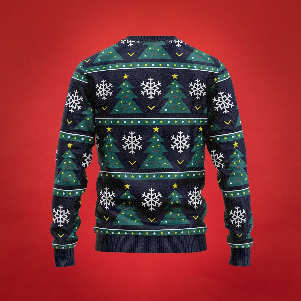 JAP Weihnachtspullover - Weihnachtsbaum - Dunkelblau