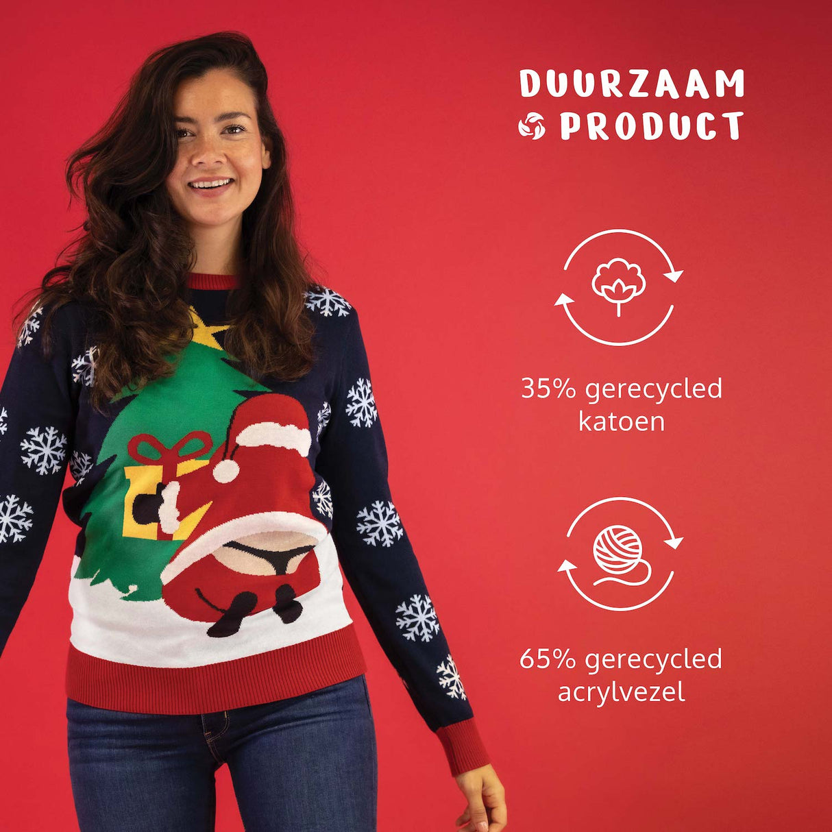 JAP Ugly Christmas Sweater - Santastring