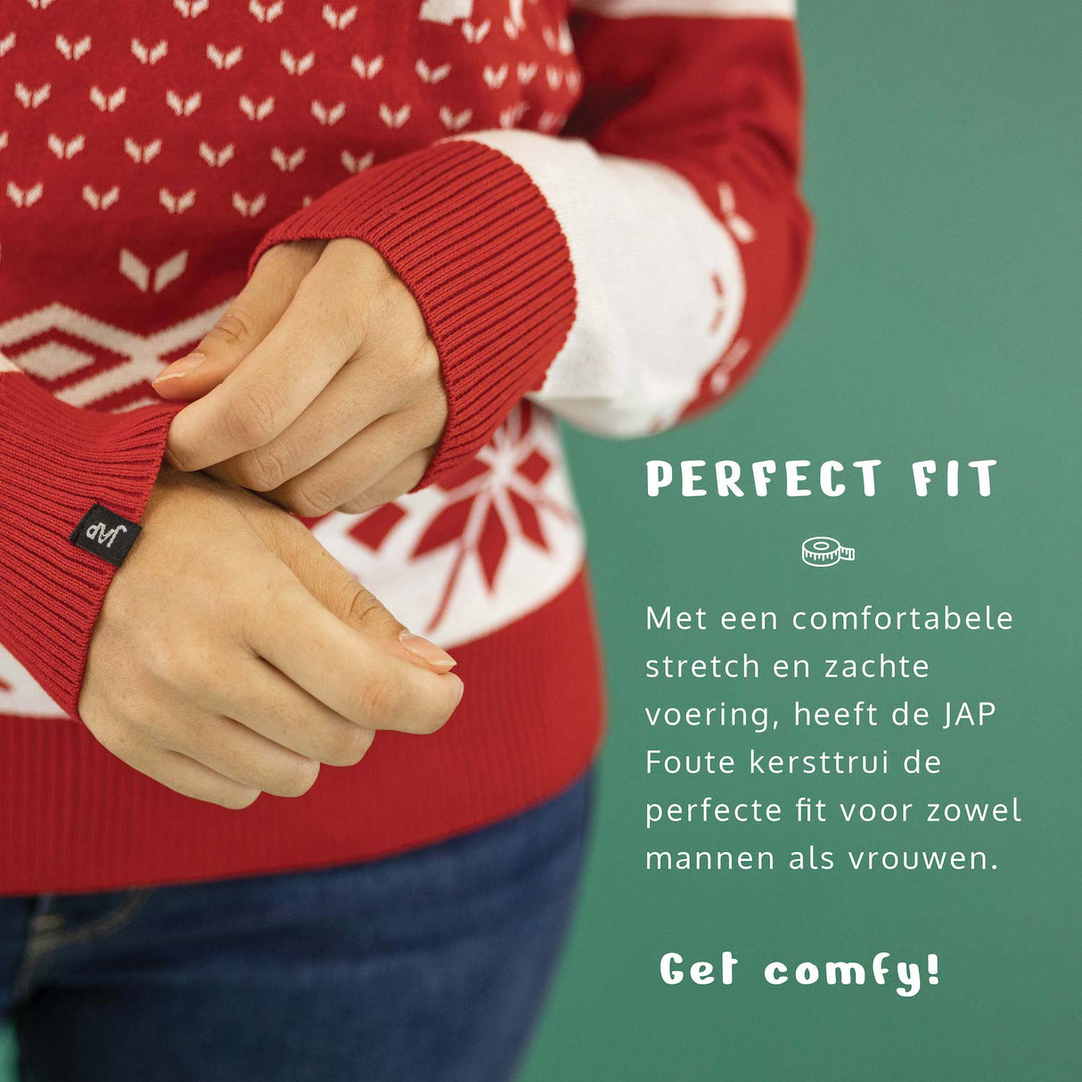 JAP Weihnachtspullover - Klassisches Modell - Rot