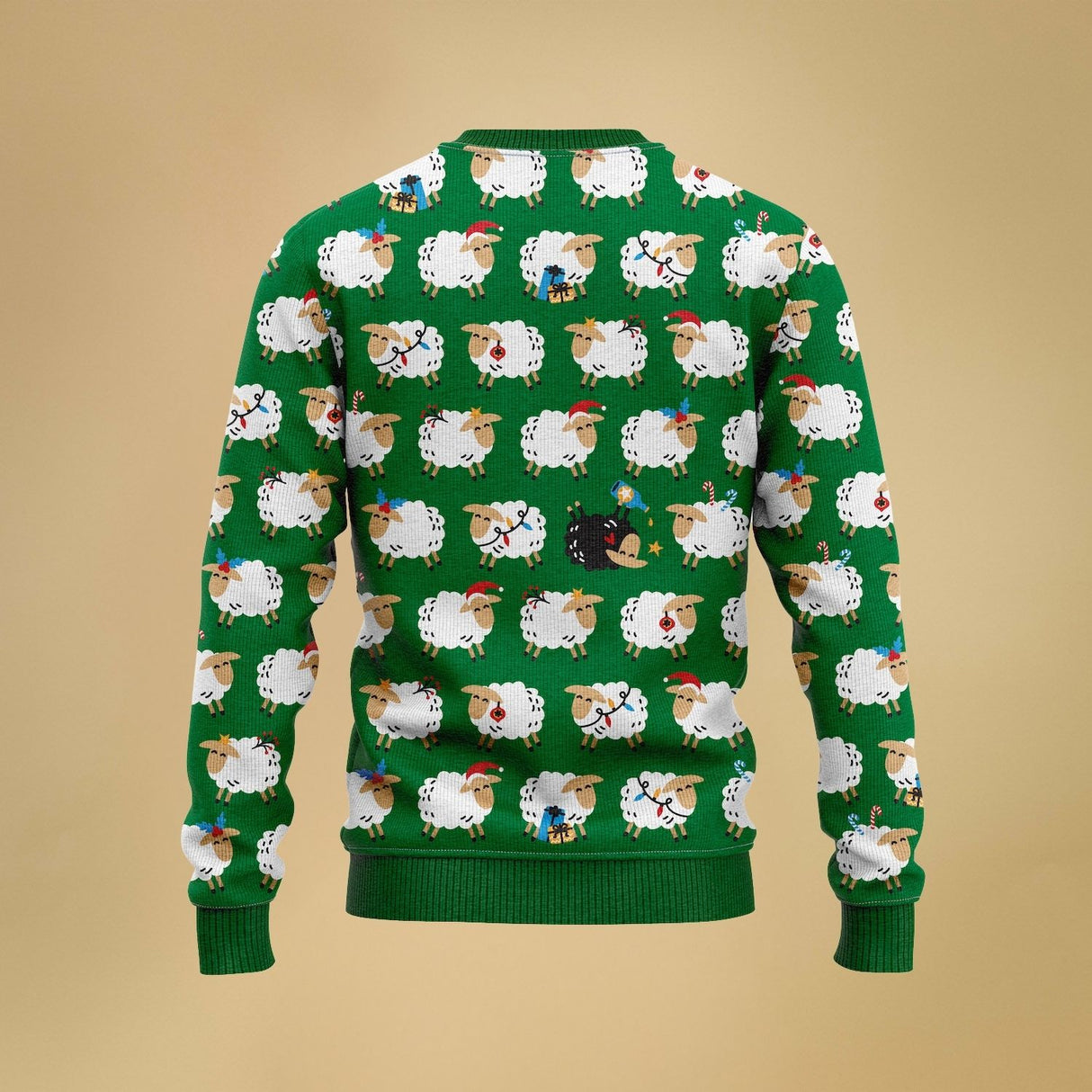 JAP Weihnachtspullover - Das 'Schwarze Schaf' (Prinzessin Diana) - Grün