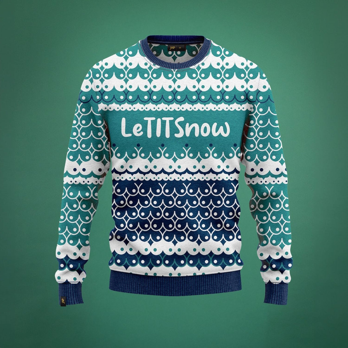 JAP Ugly Christmas Sweater - LeTITSnow - Grün