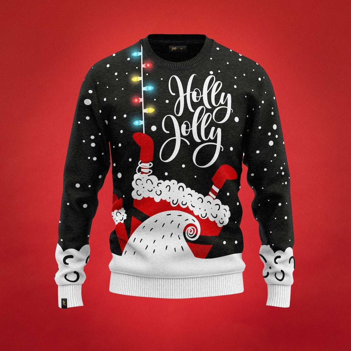 JAP Weihnachtspullover mit Lichtern - Holly Jolly