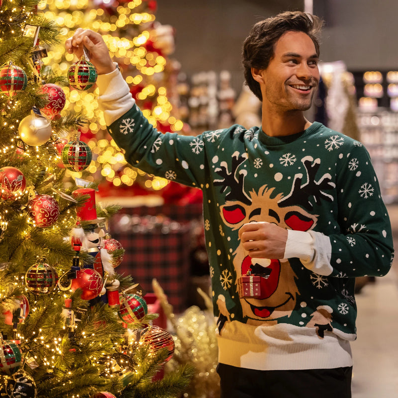 groene rudolf het rendier foute kersttrui