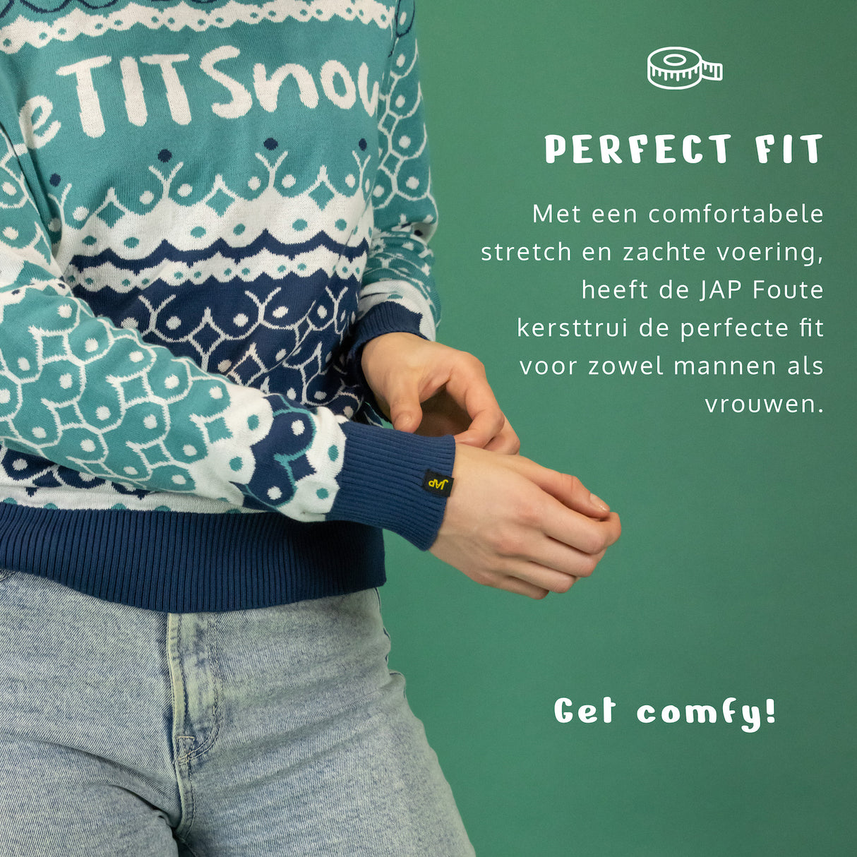 JAP Ugly Christmas Sweater - LeTITSnow - Grün