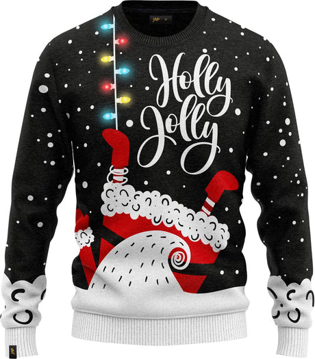 JAP Jongens Kersttrui met lichtjes - Holly Jolly