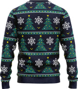JAP Meisjes Kersttrui - Kerstboom - Donker Blauw