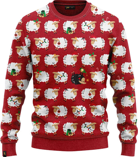 JAP Jongens Kersttrui - 't Zwarte schaap (Princess Diana) - Rood