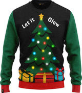 JAP Meisjes Kersttrui met lichtjes - Let it glow