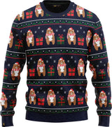 JAP Jongens Kersttrui - Beer met geschenk - Donker Blauw