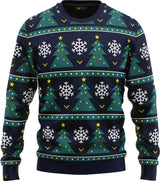 JAP Meisjes Kersttrui - Kerstboom - Donker Blauw