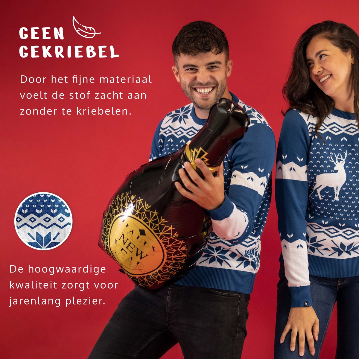 JAP Jongens Kersttrui - Classic one - Blauw