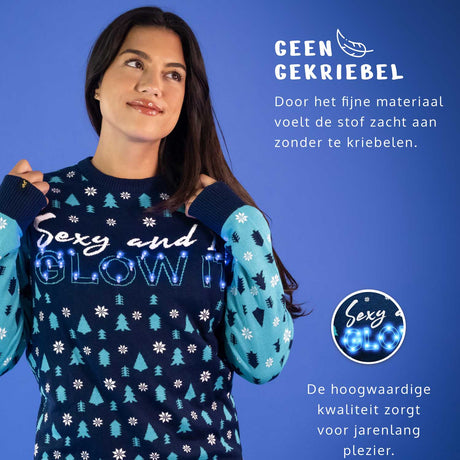 JAP Dames Kersttrui met lichtjes - Sexy and I GLOW IT
