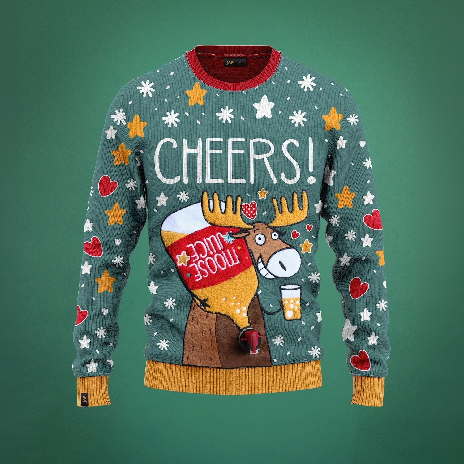 JAP Interactieve Kersttrui - CHEERS! Moose Juice