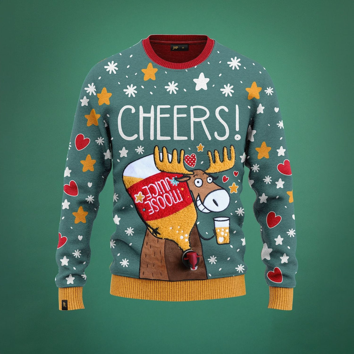 JAP Interactieve Kersttrui - CHEERS! Moose Juice