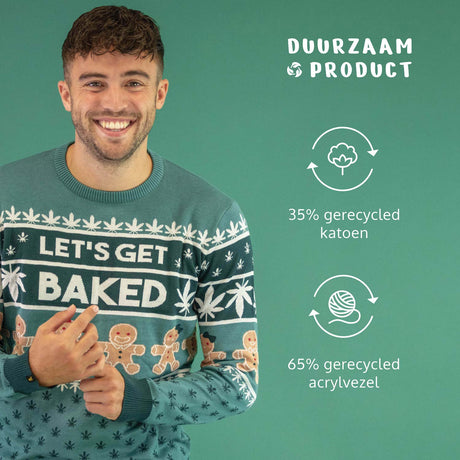 JAP Dames Foute kersttrui - Let's get baked