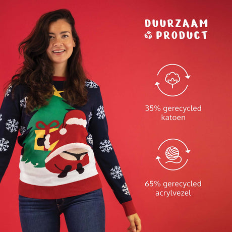 JAP Dames Foute kersttrui - Santastring