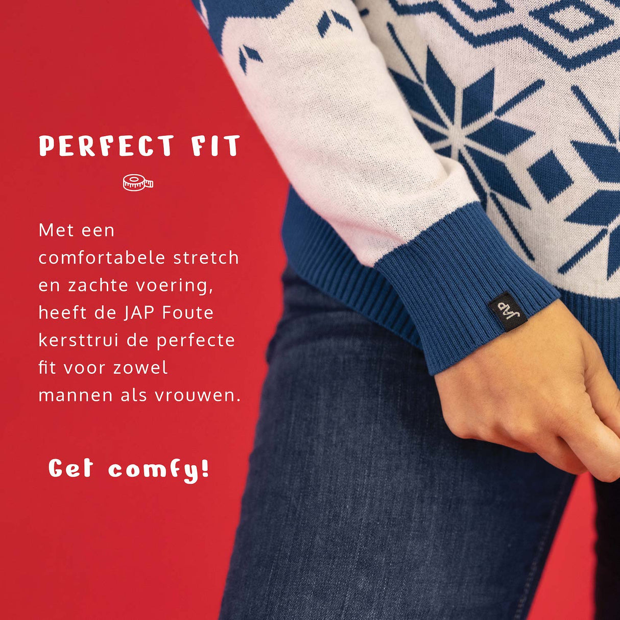 JAP Kersttrui - Classic one - Blauw