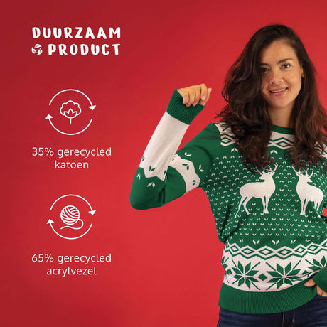 JAP Dames Kersttrui - Classic one - Groen