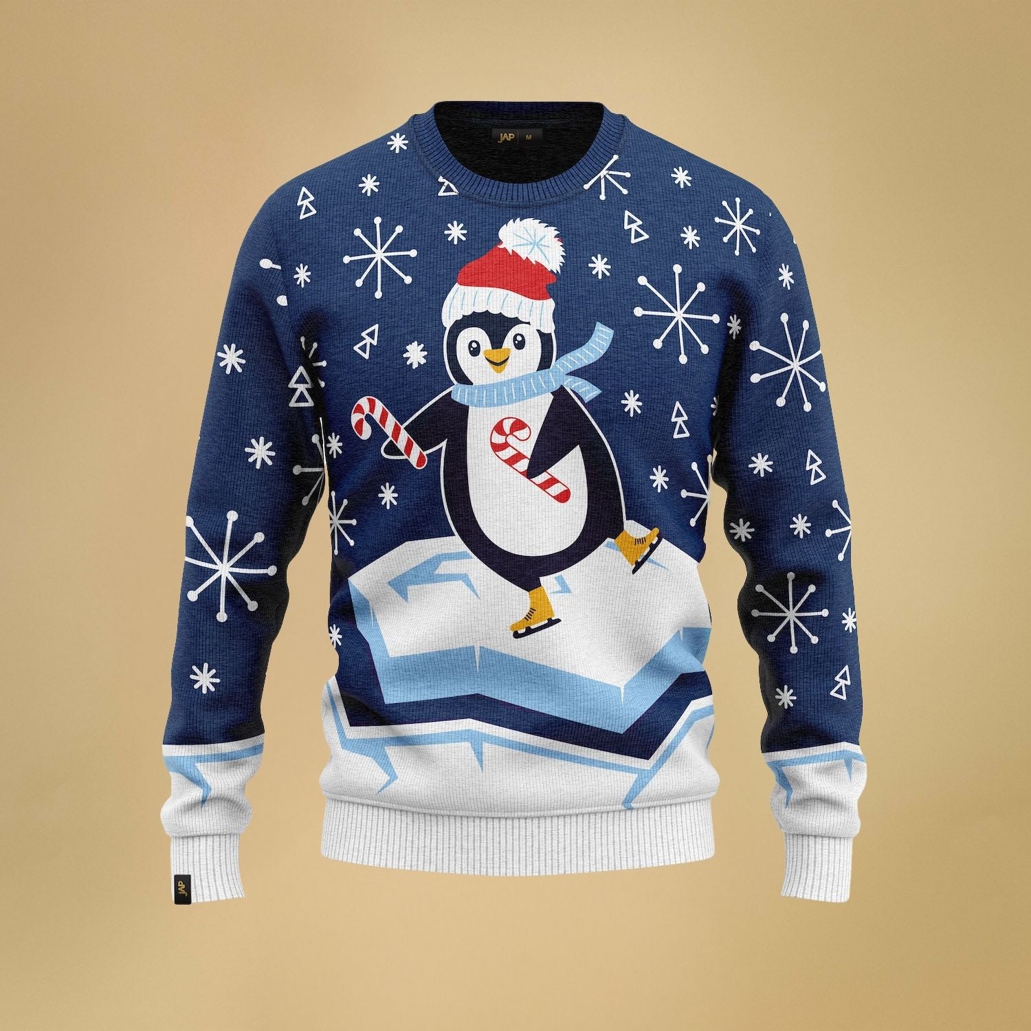 Christmas Jumper Weihnachtspullover Gold Women's Retro Reindeer